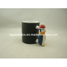 Penguin Handle Mug, Color Change Mug, Santa Claus Handle Mug